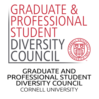 Logo of the Graduate & Professional Student Diversity Council at Cornell University, featuring the council name and Cornell's founding date.